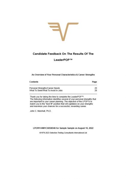 Leaderpop Candidate Feedback